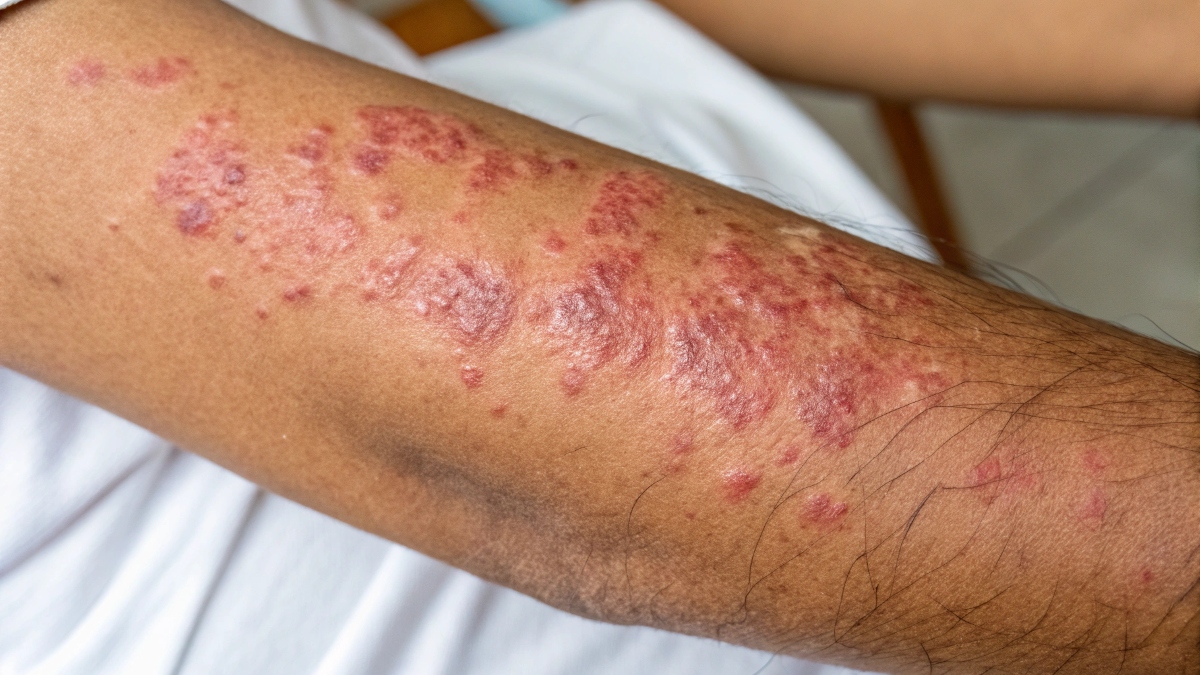 Dermatology consultation in progress