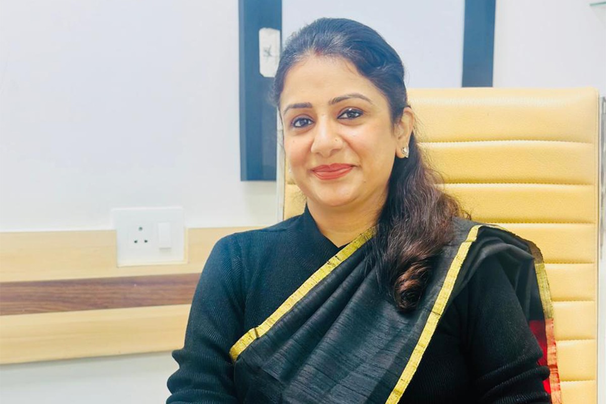 Senior dermatologist in clinic