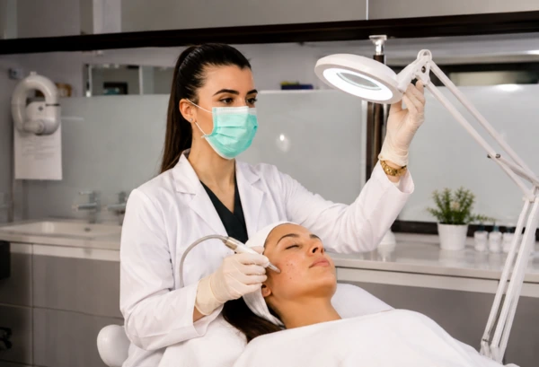 Doctor listening to patient